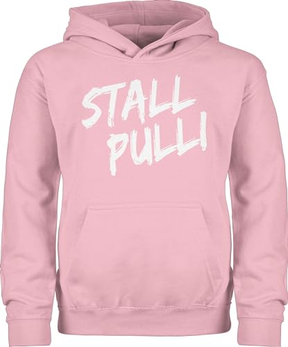 Shirtracer Kinder Hoodie Jungen Mädchen - Pferd - Stallpulli I Geschenk Reiten I Pferde Geschenke I Pferdeliebhaber - 116 (5/6 Jahre) - Hellrosa - pferdepullies pferdepullover Reiter stall Pullover von Shirtracer