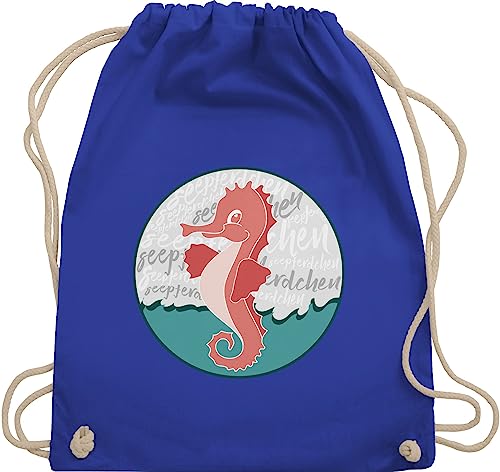 Turnbeutel Rucksack - Kinder Sport Kleidung - Seepferdchen Abzeichen - Unisize - Royalblau - bags schwimmabzeichen tasche sporttasche turnsack bag taschen turnsäckchen rucksackbeuteltasche von Shirtracer