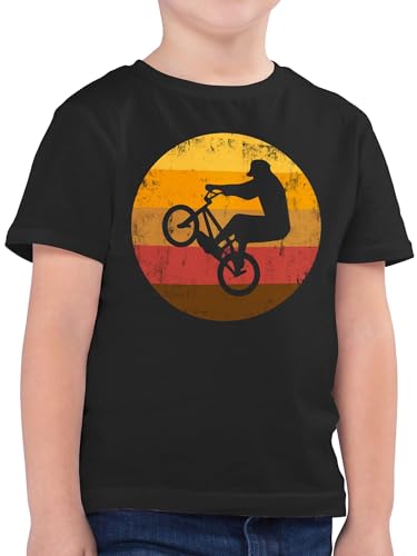 Kinder T-Shirt Jungen - Sport Kleidung - BMX Jump - 116 (5/6 Jahre) - Schwarz - für Fahrradfahrer Shirts Vintage Fahrrad Shirt Junge Rad Tshirt Jungs t-Shirts t Kind Sportshirt Downhill MTB von Shirtracer