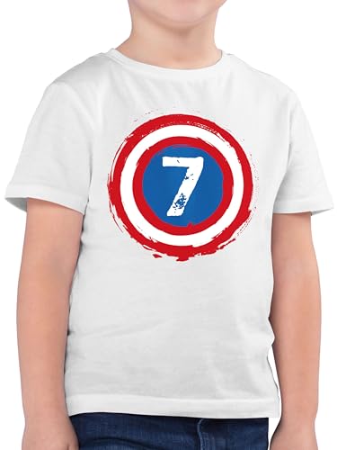 Kinder T-Shirt Jungen - 7. - 7 Geburtstag Superheld Sieben - 140 (9/11 Jahre) - Weiß - Junge Tshirt Jahre Shirt Years t Shirts geburtstagsshirt Kind Nummer t-Shirts geburtstagsshirt+7+Jahre von Shirtracer