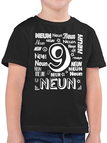 Kinder T-Shirt Jungen - 9. Geburtstag - Neunter Zahlen - 164 (14/15 Jahre) - Schwarz - neun Jahre Shirt Junge geburtstagsshirt 9 Birthday 9.Geburtstag Tshirt Jungs alt t-Shirts Kindergeburtstag t von Shirtracer