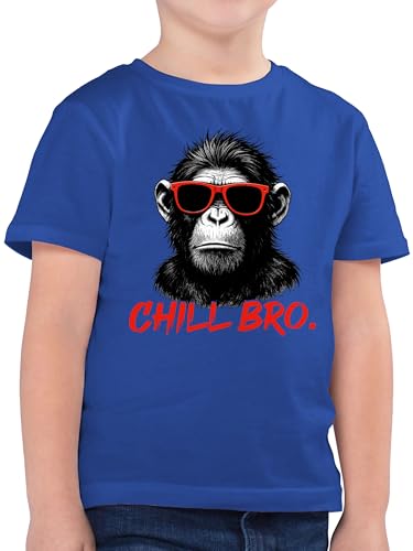 Kinder T-Shirt Jungen - Chill Bro Cooler AFFE Geschenk Statement lustig I Junge Männer I Zocker Sprüche Teenager Geschenk Gamer I Coole Sprüche Zocken - 152 (12/13 Jahre) von Shirtracer