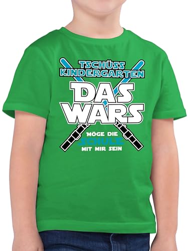 Kinder T-Shirt Jungen - Einschulung Junge - Das Wars Kindergarten Tschüss Kita - 140 (9/11 Jahre) - Grün - Geschenke+zum+Schulanfang Abschied, Abschied Geschenk Schule Shirt zum Schulanfang von Shirtracer