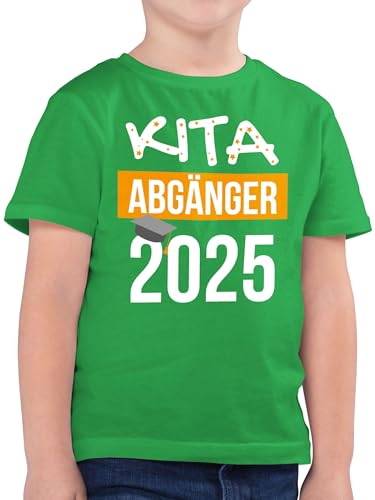 Kinder T-Shirt Jungen - Einschulung Junge - Kita Abgänger 2025-140 (9/11 Jahre) - Grün - Abschied Shirt Kindergarten einschulungsshirt schulanfänger kiga Schule Tshirt 1.schuljahr Tshirts von Shirtracer
