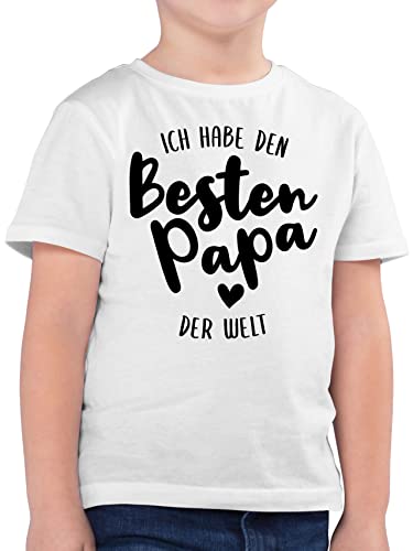 Kinder T-Shirt Jungen - Geschenk zum Vatertag - Besten Papa der Welt I - 152 (12/13 Jahre) - Weiß - Tshirt Kind dad Day Present Bester t Shirt Junge vatertahgeschenke Beste für Daddy Geschenke von Shirtracer