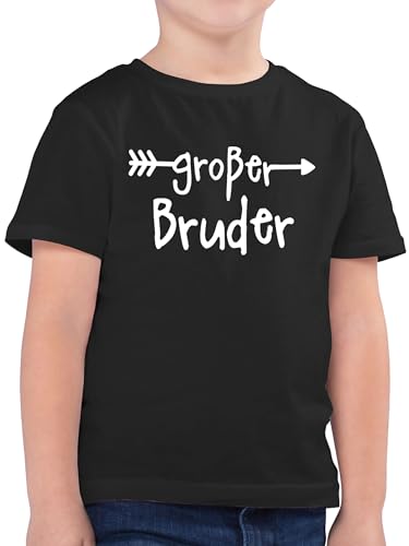 Kinder T-Shirt Jungen - Großer Bruder - 140 (9/11 Jahre) - Schwarz - Geschenk t Shirt großen Tshirt 2024 für Geschenke Kind grosser Shirts grosser+Bruder zur Geburt großer+Bruder+Shirt von Shirtracer