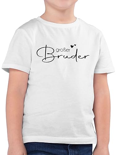 Kinder T-Shirt Jungen - Großer Bruder - Big Brother - 104 (3/4 Jahre) - Weiß - Tshirt für große brüder Geschenk t Shirt großer+Bruder+Shirt grosser+Bruder Kind grosser Geschenke 2024 von Shirtracer