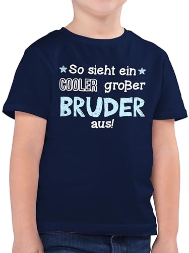 Kinder T-Shirt Jungen - So Sieht EIN Cooler großer Bruder aus - 116 (5/6 Jahre) - Dunkelblau - 2024 grosser Tshirt Jungs Geschenke grossen Shirt Junge Geschenk t-Shirts großen Kindershirt 2025 von Shirtracer