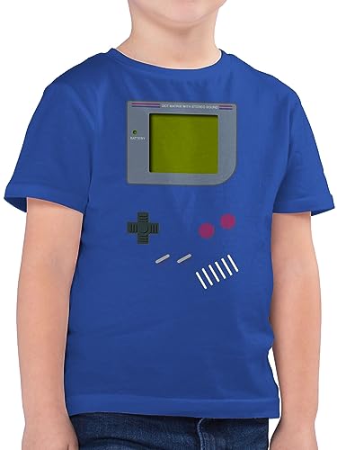 Kinder T-Shirt Jungen - Karneval & Fasching - Gameboy - 164 (14/15 Jahre) - Royalblau - straßenkarneval 90ger Jahre Tshirt karnaval Party 90 Shirt fasnacht computerfreak rosenmontag 90er Outfit und von Shirtracer