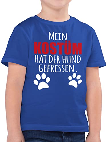 Kinder T-Shirt Jungen - Karneval & Fasching - Mein Kostüm hat der Hund gefressen - Dog Hundekostüm Faschingskostüme - 128 (7/8 Jahre) - Royalblau - t Shirt Junge &Fasching Tshirt Karneval. Shirts von Shirtracer