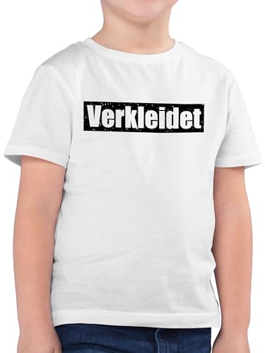 Kinder T-Shirt Jungen - Karneval & Fasching - Verkleidet Schriftzug - schwarz - 152 (12/13 Jahre) - Weiß - kölscher &Fasching lustiges köln zum kölner für und fasnacht Partnerlook in und. von Shirtracer