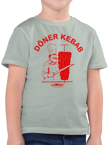 Kinder T-Shirt Jungen - Karneval & Fasching - Original Döner Kebab Logo I Döner Kebap I Döner Geschenke - 152 (12/13 Jahre) - Sage Grün - t Shirt Karneval-Klamotten Faschings Doner Tshirt von Shirtracer
