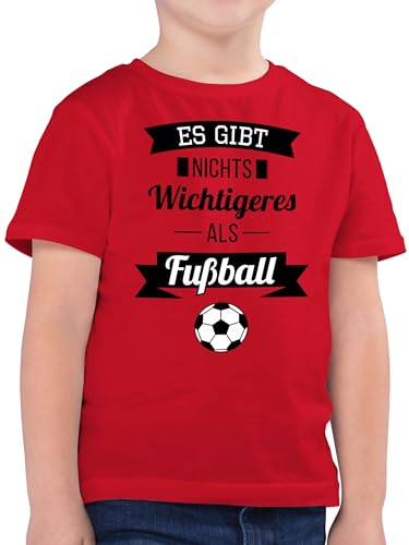 Kinder T-Shirt Jungen - Sport Kleidung - Es gibt Nichts Wichtigeres als Fußball - 152 (12/13 Jahre) - Rot - 3480 t- Shirt t für Junge mit sprüche über Fussball Tshirts Tshirt Jungs thisirt von Shirtracer