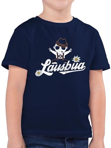 Kinder T-Shirt Jungen - Kompatibel mit Oktoberfest Trachtenshirt - Lausbua Baby I Wiesn Lustig Witzig - 140 (9/11 Jahre) - Dunkelblau - Volksfest Kind Tshirt bayrische t-Shirts bayerisch von Shirtracer