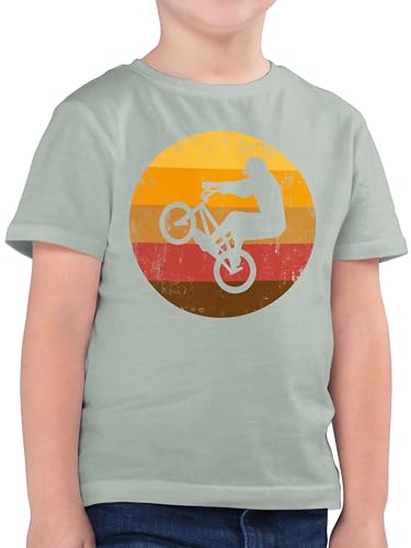 Kinder T-Shirt Jungen - Sport Kleidung - Radsport Geschenk BMX Fahrer Geschenk Radfahrer I - 128 (7/8 Jahre) - Sage Grün - Sportshirt 25. Geburtstag Rad Tshirt MTB Shirts Fahrrad Shirt Downhill von Shirtracer