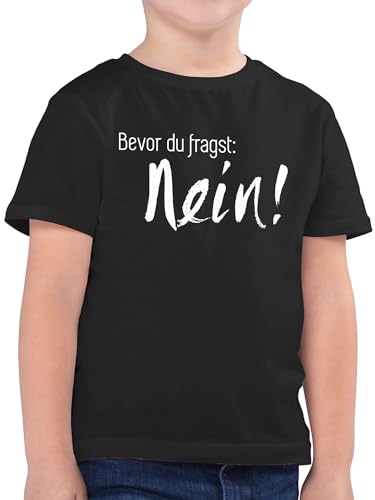 Kinder T-Shirt Jungen - Statement Sprüche - Bevor du fragst: Nein - 152 (12/13 Jahre) - Schwarz - t Shirt mit Jungs sprüchen Drauf fragst Tshirt Kind Kinder+t-Shirt+mit+lustigen+spruechen lustige von Shirtracer