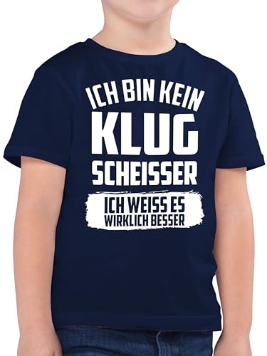 Kinder T-Shirt Jungen - Statement Sprüche - Ich Bin kein Klugscheißer ich weiß es wirklich Besser - 164 (14/15 Jahre) - Dunkelblau - t Shirts Jungs Tshirt T'shirt t-Shirts Shirt Junge Tshirts von Shirtracer