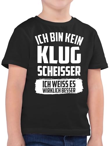 Kinder T-Shirt Jungen - Statement Sprüche - Ich Bin kein Klugscheißer ich weiß es wirklich Besser - 164 (14/15 Jahre) - Schwarz - t - Shirt t-Shirts für Jungs Tshirts Shirts Tshirt Kind von Shirtracer