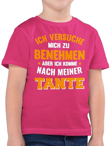 Kinder T-Shirt Jungen - Statement Sprüche - Wenn Mama und Papa Nein Sagen, frag' ich Oma und Opa - 104 (3/4 Jahre) - Fuchsia - Shirt t mit sprüchen Drauf Tshirts Tshirt lustige t-schirt von Shirtracer