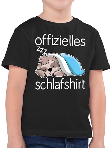 Kinder T-Shirt Jungen - Statement Sprüche - Offizielles Schlafshirt mit Faultier - weiß - 164 (14/15 Jahre) - Schwarz - faultier+Tshirt+Kinder Shirt sprüche. Spruch Schlaf Tshirt sprücheshirt von Shirtracer