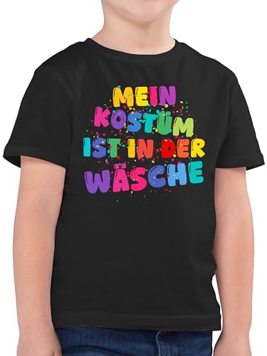 Kinder T-Shirt Jungen - & - Mein Kostüm ist in der Wäsche I Coole Karnevalskostüme I Karneval Kostüm Fasching Ersatzkostüm Fastnacht lustig I Fasnacht - 140 (9/11 Jahre) - Schwarz von Shirtracer
