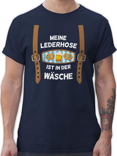 T-Shirt Herren - Kompatibel mit Oktoberfest - Meine Lederhose ist in der Wäsche - XL - Navy Blau - Trachten Tshirt Mann bayrische Trachtenmode t Shirt Octoberfest bayrisch Shirts trachtenshirt T-Shirt Herren - Kompatibel mit Oktoberfest - Meine Lederhose ist in der Wäsche - XL - Navy Blau - Trachten Tshirt Mann bayrische Trachtenmode t Shirt Octoberfest bayrisch Shirts trachtenshirt von Shirtracer