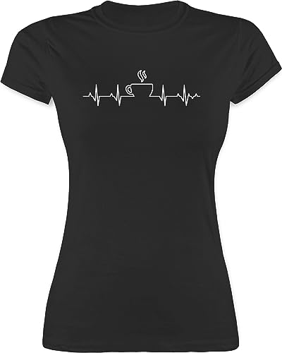 Shirt Damen - Küche - Herzschlag Kaffee - L - Schwarz - kaffeeliebhaber Geschenk koch Coffee Tshirt küchen EKG Funshirts für Frauen Spruch t-Shirt t-Shirts Funshirt tishrtt Shirts Tshirts Shirt Damen - Küche - Herzschlag Kaffee - L - Schwarz - kaffeeliebhaber Geschenk koch Coffee Tshirt küchen EKG Funshirts für Frauen Spruch t-Shirt t-Shirts Funshirt tishrtt Shirts Tshirts von Shirtracer