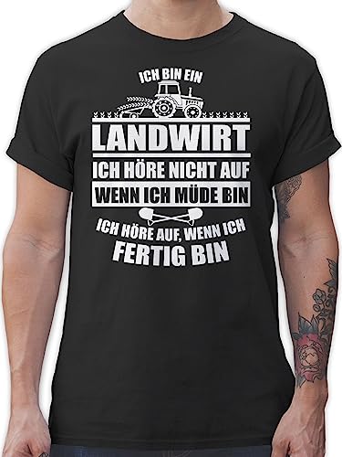 T-Shirt Herren - Geschenk Bauer - Ich Bin EIN Landwirt - XXL - Schwarz - Tshirts für männer sprüche Tshirt t - Shirt t- Shirts t-Shirts Fuer Maenner tischert Oberteile Mann Erwachsene männer von Shirtracer