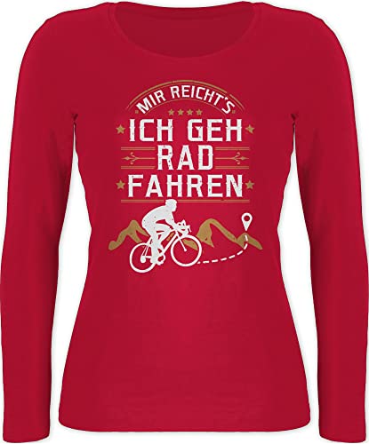 Langarmshirt Damen - Fahrrad Bekleidung Radsport - Mir reicht's ich GEH Rad Fahren - XL - Rot - Radfahrer Langarm Radsport-Bekleidung für Radfahren Geschenk rädern Shirt fahrrädern Biker von Shirtracer