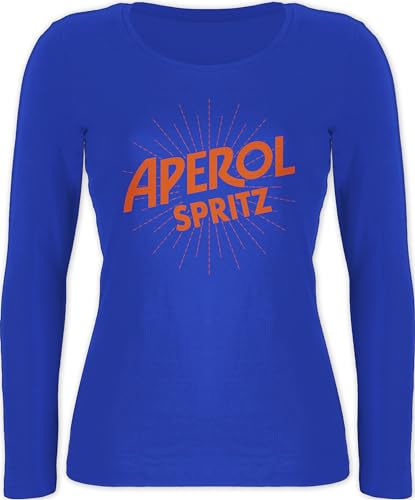 Langarmshirt Damen - Karneval & Fasching - Aperol Spritz Kostüm - XXL - Blau - Karnevals t Shirt Karneval. Tour Tshirt Langarm Oberteil Shirts costüm t-Shirt Alkohol lustig karnaval Langer arm von Shirtracer