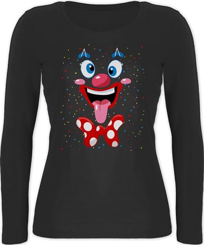 Langarmshirt Damen - & - Clown Gesicht Kostüm Karneval Clownkostüm Lustig Fasching I Fastnacht I Fasnacht I Fasnet - L - Schwarz - Shirt Longsleeve faschingsshirt Faschings Clowns Oberteil Langarmshirt Damen - & - Clown Gesicht Kostüm Karneval Clownkostüm Lustig Fasching I Fastnacht I Fasnacht I Fasnet - L - Schwarz - Shirt Longsleeve faschingsshirt Faschings Clowns Oberteil von Shirtracer
