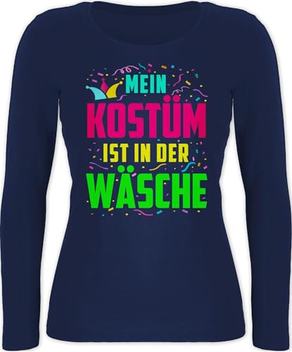 Langarmshirt Damen - Karneval & Fasching - Mein Kostüm ist in der Wäsche I Fastnacht I Fasnacht I Fasnet - M - Marineblau - Tshirt Langarm Karnevals t Shirt Faschings bunt Oberteil Shirts Langarmshirt Damen - Karneval & Fasching - Mein Kostüm ist in der Wäsche I Fastnacht I Fasnacht I Fasnet - M - Marineblau - Tshirt Langarm Karnevals t Shirt Faschings bunt Oberteil Shirts von Shirtracer