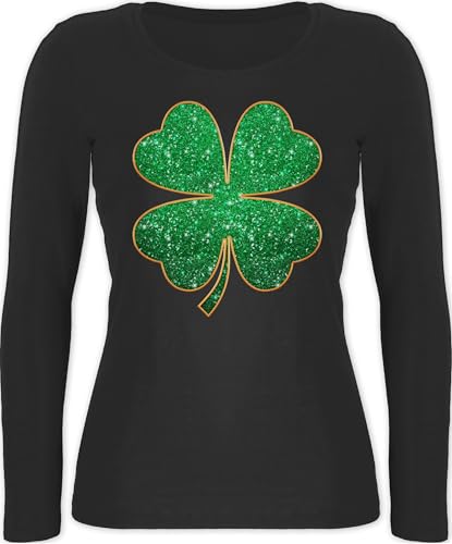 Langarmshirt Damen - St. Patricks Day - Vierblättriges Kleeblatt I Shamrock I Glücksbringer - XS - Schwarz - irisches Outfit Langarm -Shirt Sankt irisch Shirt st Patrick glücksklee Shirts Langarmshirt Damen - St. Patricks Day - Vierblättriges Kleeblatt I Shamrock I Glücksbringer - XS - Schwarz - irisches Outfit Langarm -Shirt Sankt irisch Shirt st Patrick glücksklee Shirts von Shirtracer