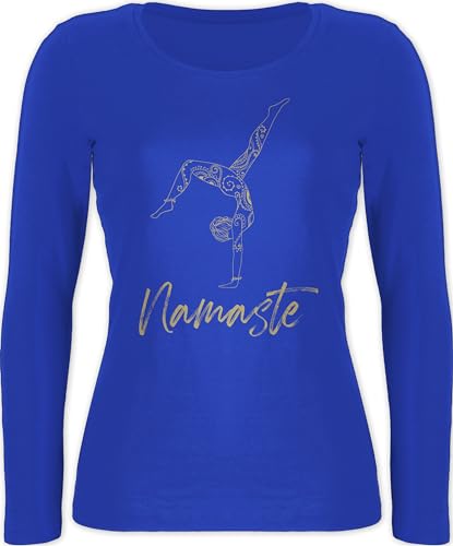 Langarmshirt Damen - Namaste Yoga Handstand Mandala Meditation - XS - Blau - Yoga+Shirt+Damen+Langarm+Meditation Yoga-Langarmshirt Joga Shirt yogawear Geschenke Oberteil Langarm Fans Shirts Tshirt Langarmshirt Damen - Namaste Yoga Handstand Mandala Meditation - XS - Blau - Yoga+Shirt+Damen+Langarm+Meditation Yoga-Langarmshirt Joga Shirt yogawear Geschenke Oberteil Langarm Fans Shirts Tshirt von Shirtracer