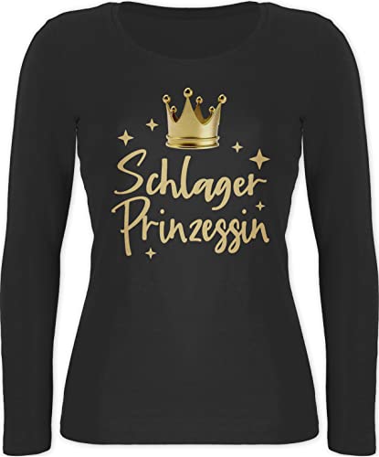 Langarmshirt Damen - Party Outfit - Schlager Prinzessin I Schlagerparty Konzert Volksmusik - L - Schwarz - oberteil für schlager-outfit schlagernacht princess longsleeve oberteile schlagerfans Langarmshirt Damen - Party Outfit - Schlager Prinzessin I Schlagerparty Konzert Volksmusik - L - Schwarz - oberteil für schlager-outfit schlagernacht princess longsleeve oberteile schlagerfans von Shirtracer
