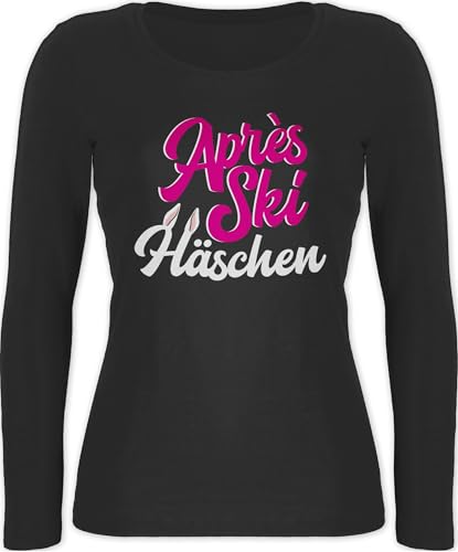 Langarmshirt Damen - Skiurlaub Apres - Après Ski Häschen - weiß/Fuchsia - XS - Schwarz - Women's après-ski Outfit skibekleidung Skifahrer Shirt après-ski-Party-Outfit après-ski-Outfit Langarmshirt Damen - Skiurlaub Apres - Après Ski Häschen - weiß/Fuchsia - XS - Schwarz - Women's après-ski Outfit skibekleidung Skifahrer Shirt après-ski-Party-Outfit après-ski-Outfit von Shirtracer