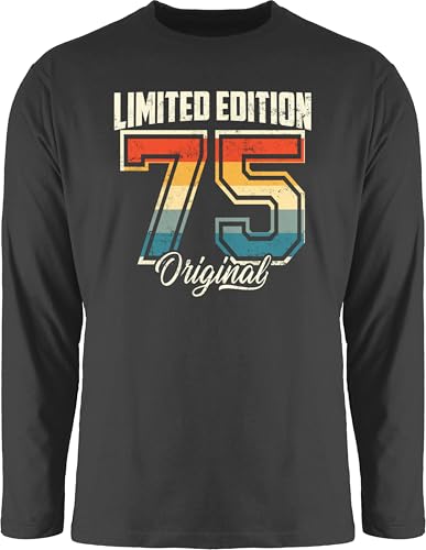 Langarmshirt Herren Langarm Shirt - 50. Geburtstag - Limited Edition 1975 Original - L - Schwarz - 1974 Geschenk zum 50 74 Tshirt t Shirts männer Jahre 50.Geburtstag ü50 Long Sleeve t-Shirt von Shirtracer
