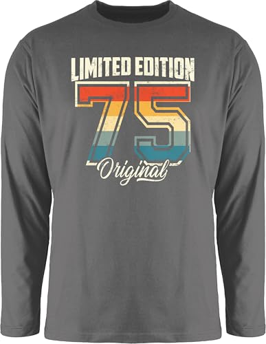 Langarmshirt Herren Langarm Shirt - 50. Geburtstag - Limited Edition 1975 Original - XL - Dunkelgrau - 1974 Geschenk zum 50 74 Tshirt t Shirts männer Jahre 50.Geburtstag ü50 Long Sleeve t-Shirt von Shirtracer