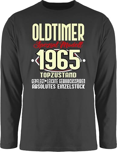 Langarmshirt Herren Langarm Shirt - 60. Geburtstag - Sechzigster I Oldtimer Spezial Modell 1965-3XL - Schwarz - Geburtstagsgeschenk Mann 60 Jahre t-Shirt 60.Geburtstag 1963 Tshirt männer von Shirtracer