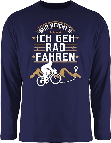 Langarmshirt Herren Langarm Shirt - Fahrrad Bekleidung Radsport - Mir reicht's ich GEH Rad Fahren - XL - Navy Blau - Geschenk Radfahren Radfahrer radshirt Cycle rädern Fahrrad- Mountainbike von Shirtracer