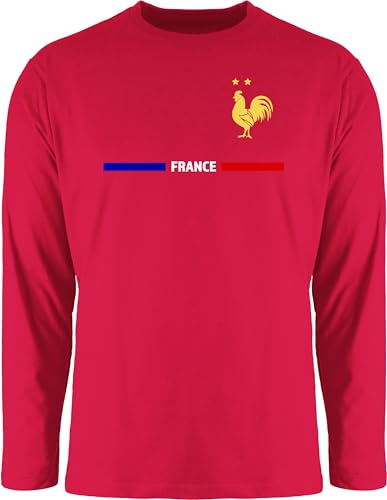 Langarmshirt Herren Langarm Shirt - Fußball EM WM - Frankreich Trikot Wappen | France mit Stolz | Französisches Fan-Motiv - XL - Rot - Langarm,Shirt em24 Europameisterschaft französisch Langarmshirt Herren Langarm Shirt - Fußball EM WM - Frankreich Trikot Wappen | France mit Stolz | Französisches Fan-Motiv - XL - Rot - Langarm,Shirt em24 Europameisterschaft französisch von Shirtracer