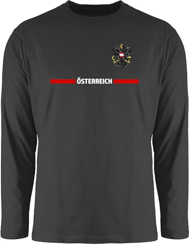 Langarmshirt Herren Langarm Shirt - Fußball EM WM - Österreich Trikot Wappen | Österreicher mit Stolz | Österreichisches Fan-Motiv - XXL - Schwarz - Langarm,Shirt em24 Europameisterschaft Langarmshirt Herren Langarm Shirt - Fußball EM WM - Österreich Trikot Wappen | Österreicher mit Stolz | Österreichisches Fan-Motiv - XXL - Schwarz - Langarm,Shirt em24 Europameisterschaft von Shirtracer