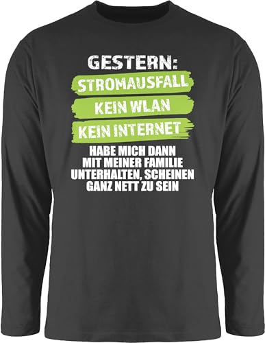 Langarmshirt Herren Langarm Shirt - Gaming - Gestern Stromausfall Kein WLAN Kein Internet I Gamer Geschenk lustig - XXL - Schwarz - Longsleeve zocker Game zocken Tshirt Shirts Lange Langarmshirt Herren Langarm Shirt - Gaming - Gestern Stromausfall Kein WLAN Kein Internet I Gamer Geschenk lustig - XXL - Schwarz - Longsleeve zocker Game zocken Tshirt Shirts Lange von Shirtracer