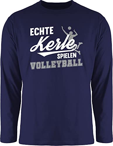 Langarmshirt Herren Langarm Shirt - Geschenke Zubehör - Echte Kerle Spielen Volleyball weiß/grau - XXL - Navy Blau - volleyballer Shirts vollyball Geschenk Langarmshirt Herren Langarm Shirt - Geschenke Zubehör - Echte Kerle Spielen Volleyball weiß/grau - XXL - Navy Blau - volleyballer Shirts vollyball Geschenk von Shirtracer