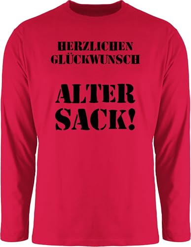 Langarmshirt Herren Langarm Shirt - Herzlichen Glückwunsch Alter Sack | Geschenk Geburtstag 50 Mann | Männer Geschenke 40 Geburtstag | 60ter Geburtstagsgeschenke Mann | 30 Jahre Lustiges Geschenk von Shirtracer