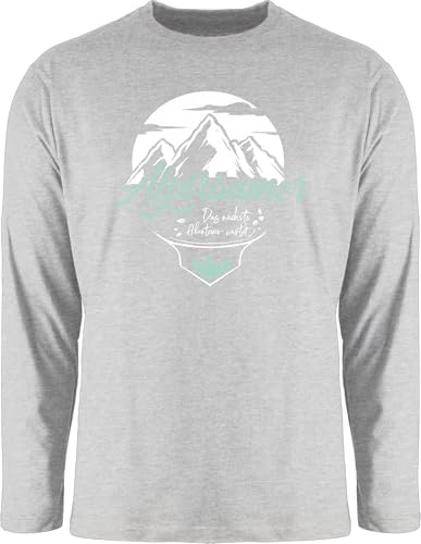 Langarmshirt Herren Langarm Shirt - Hobby Outfit - Alpträumer - Das nächste Abenteuer wartet - Weiß - XXL - Grau meliert - Alptraum Langarmshirts alpträume Tshirt für von Shirtracer