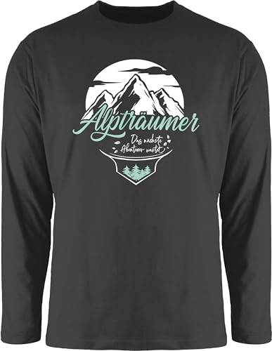 Langarmshirt Herren Langarm Shirt - Hobby Outfit - Alpträumer - Das nächste Abenteuer wartet - Weiß - XXL - Schwarz - Alptraum Langarmshirts alpträume Tshirt für von Shirtracer