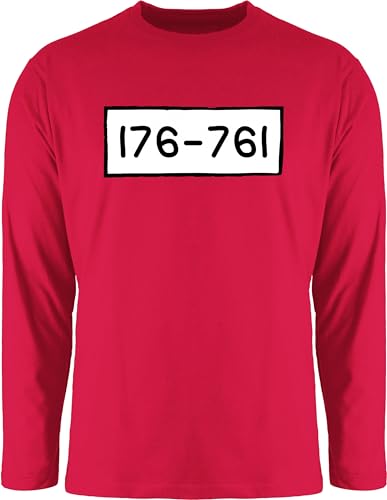 Langarmshirt Herren Langarm Shirt - Karneval & Fasching - Panzerknacker Nummern I Panzerknacker Kostüm Fastnacht I Fasnacht I Fasnet - M - Rot - Faschings Oberteile Karnevals Oberteil von Shirtracer
