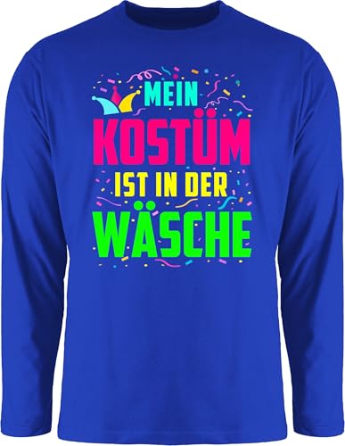 Langarmshirt Herren Langarm Shirt - Karneval & Fasching - Mein Kostüm ist in der Wäsche I Fastnacht I Fasnacht I Fasnet - XXL - Royalblau - Oberteil Faschings Oberteile Karnevals bunt Tshirt von Shirtracer