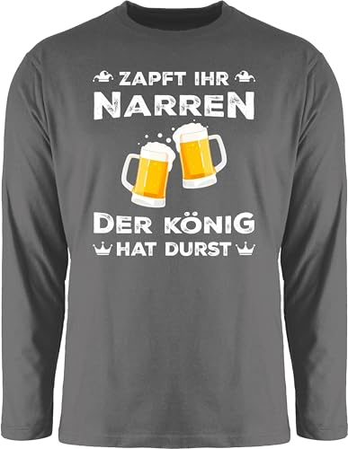 Langarmshirt Herren Langarm Shirt - Karneval & Fasching - Zapft Ihr Narren der König hat Durst I Biertrinker Geschenk Lustig I Trinksprüche Bierzelt Feiern I Saufen witzige Geschenke Männer - 3XL Langarmshirt Herren Langarm Shirt - Karneval & Fasching - Zapft Ihr Narren der König hat Durst I Biertrinker Geschenk Lustig I Trinksprüche Bierzelt Feiern I Saufen witzige Geschenke Männer - 3XL von Shirtracer